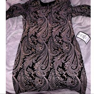 Long sleeve dress, knee length